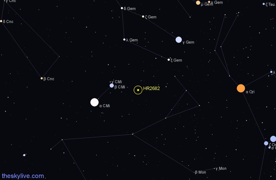 Finder chart HR2682 star