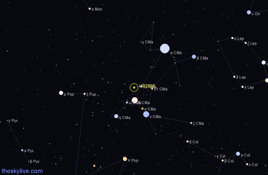 Finder chart HR2695 star