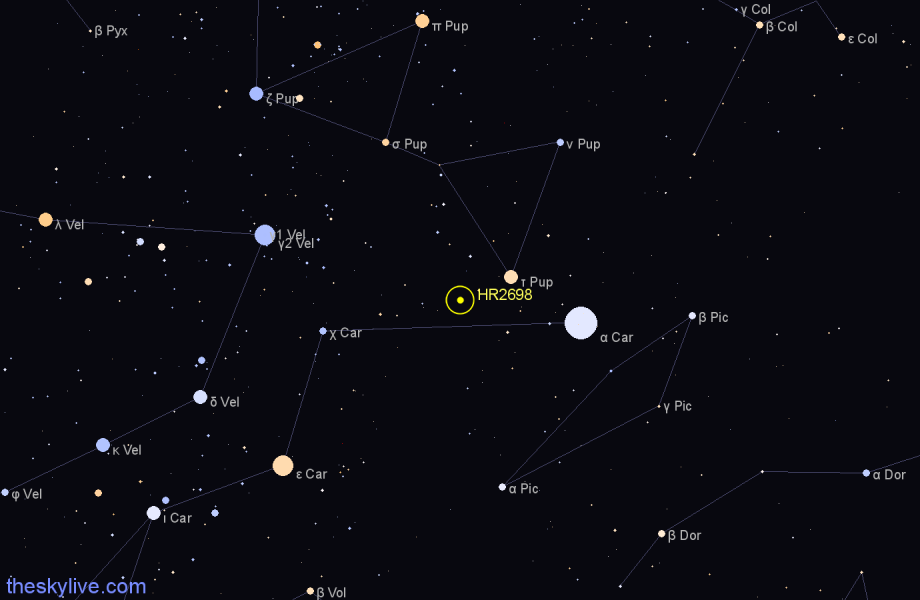 Finder chart HR2698 star