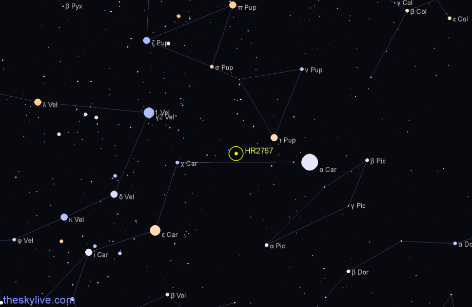 Finder chart HR2767 star