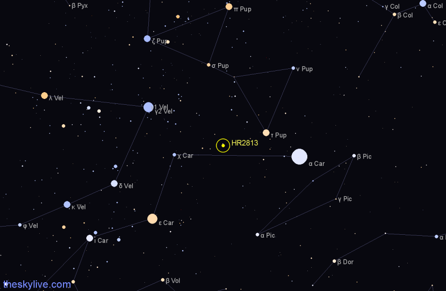 Finder chart HR2813 star