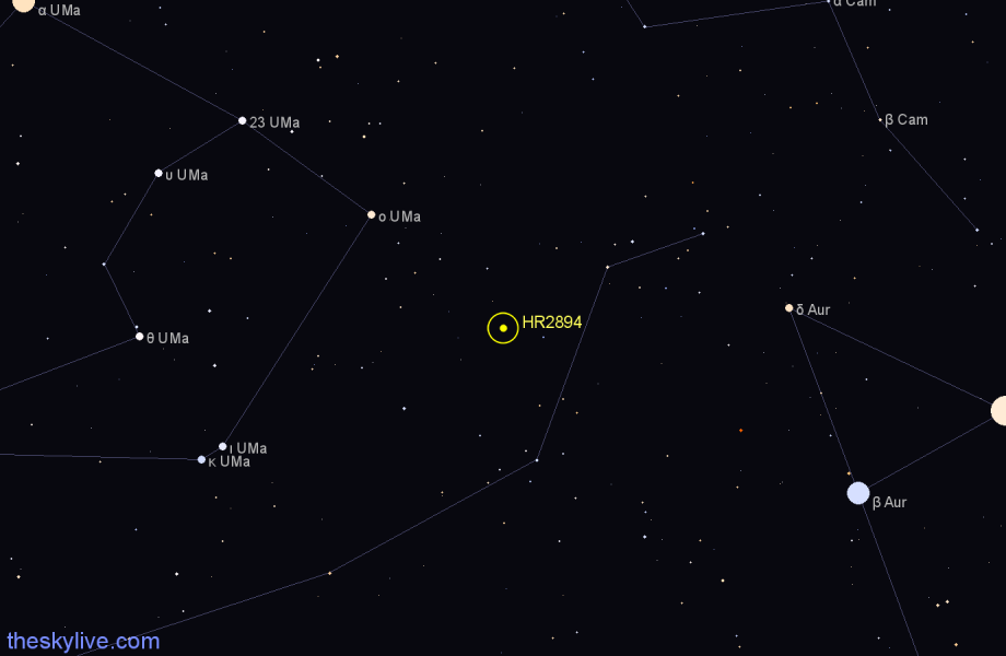 Finder chart HR2894 star