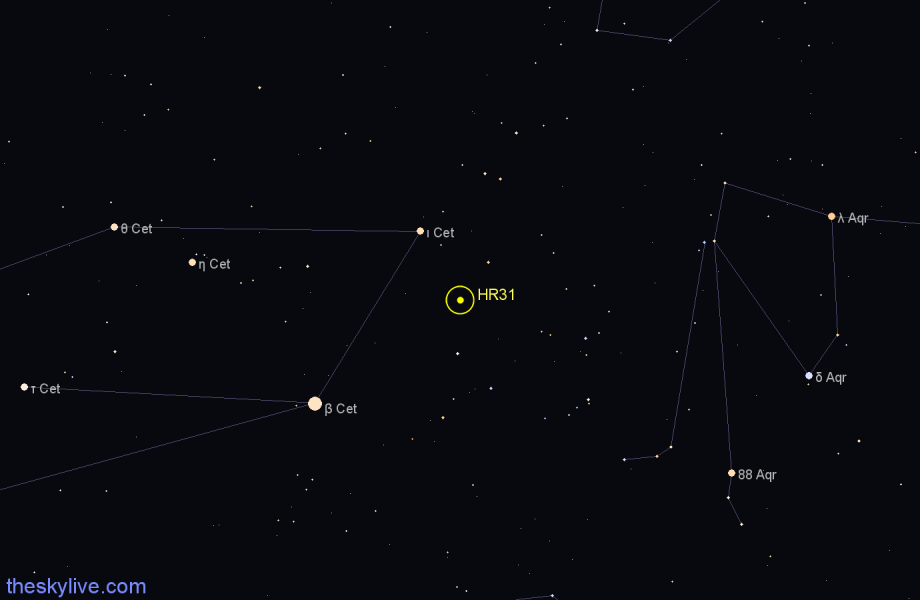 Finder chart HR31 star