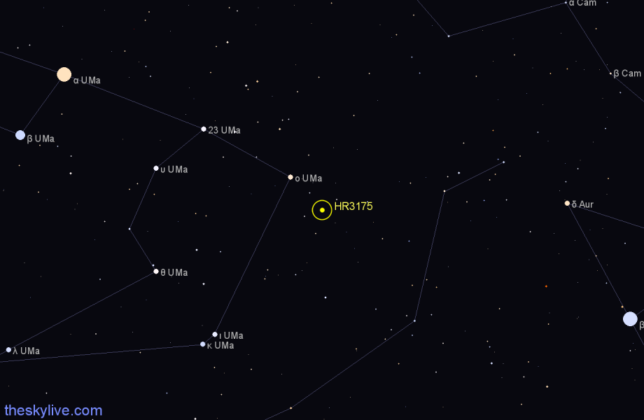 Finder chart HR3175 star