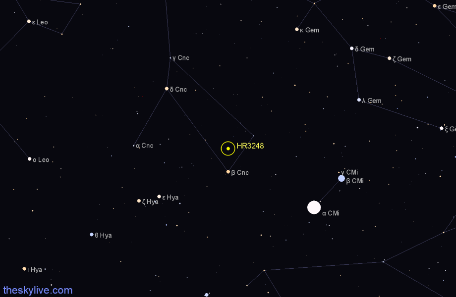 Finder chart HR3248 star