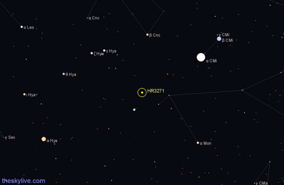 Finder chart HR3271 star