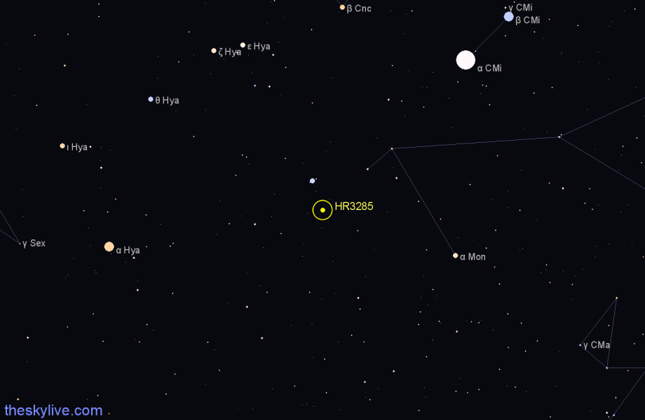 Finder chart HR3285 star