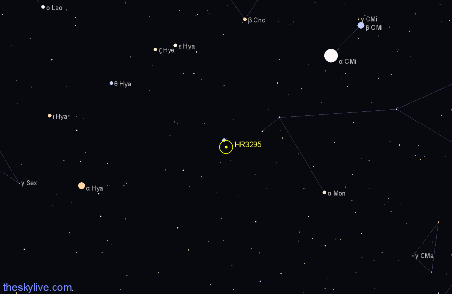Finder chart HR3295 star