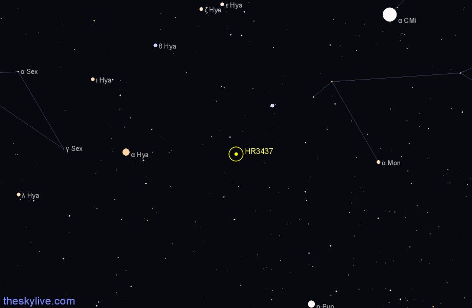 Finder chart HR3437 star