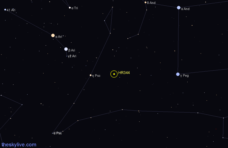 Finder chart HR344 star
