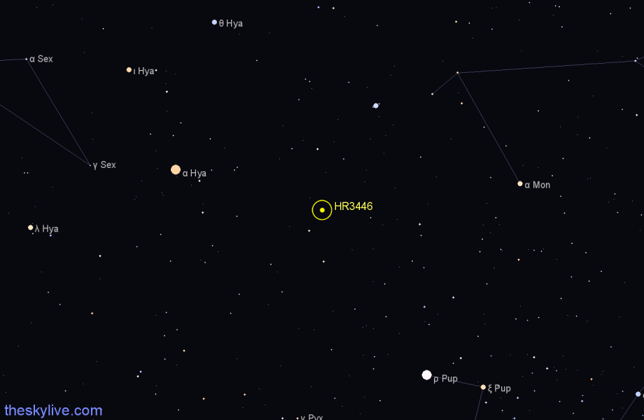 Finder chart HR3446 star