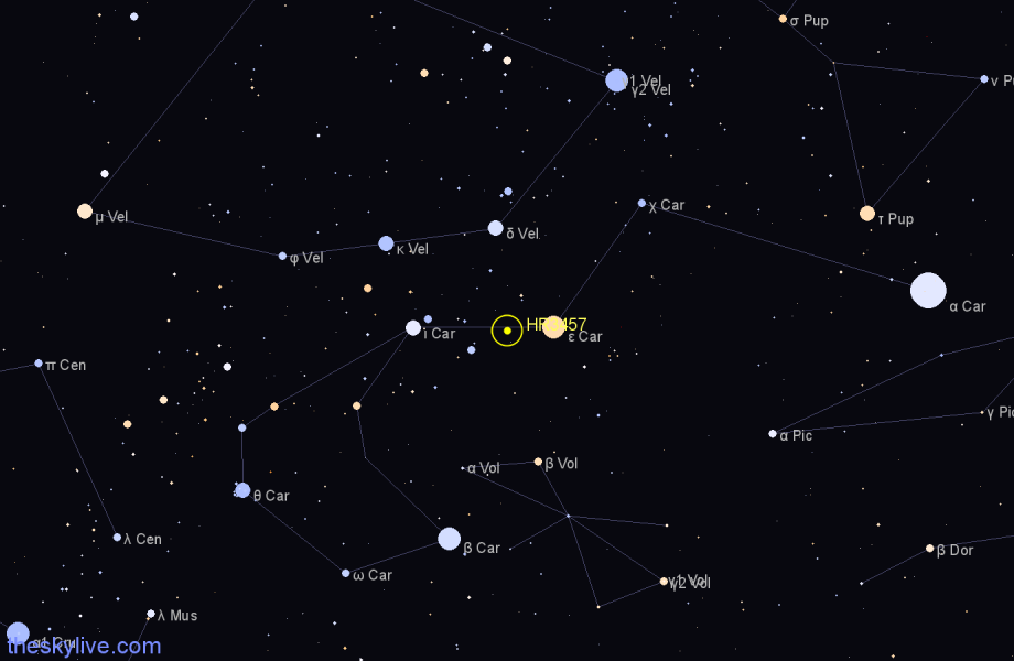 Finder chart HR3457 star