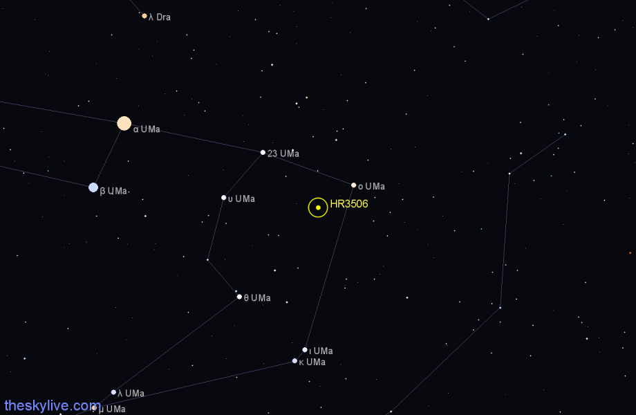 Finder chart HR3506 star