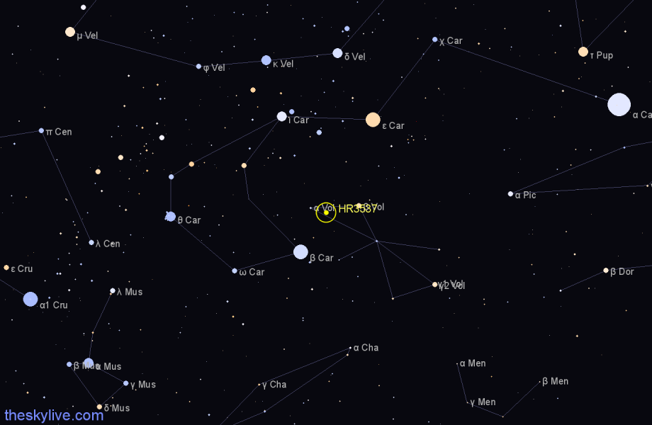 Finder chart HR3537 star
