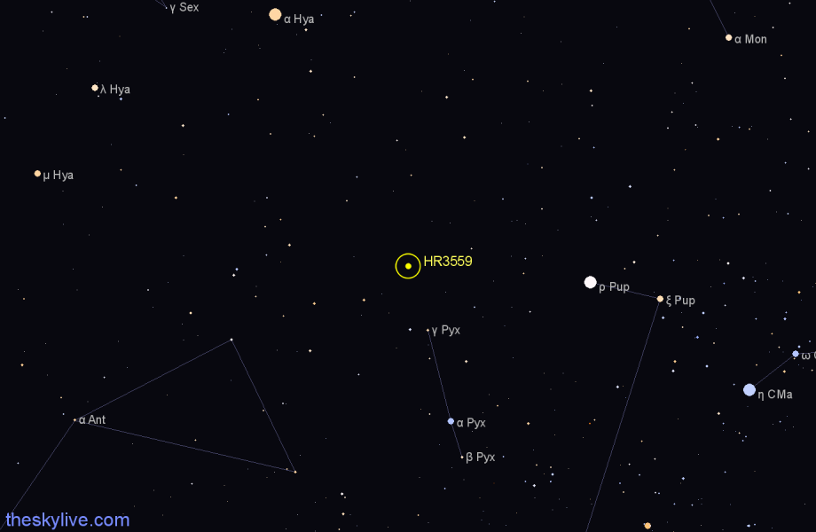 Finder chart HR3559 star
