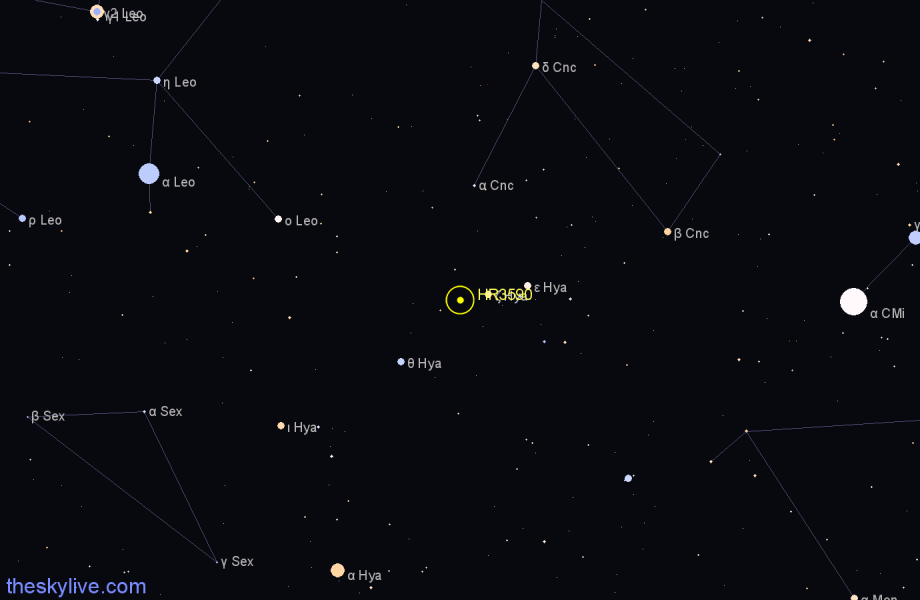 Finder chart HR3590 star