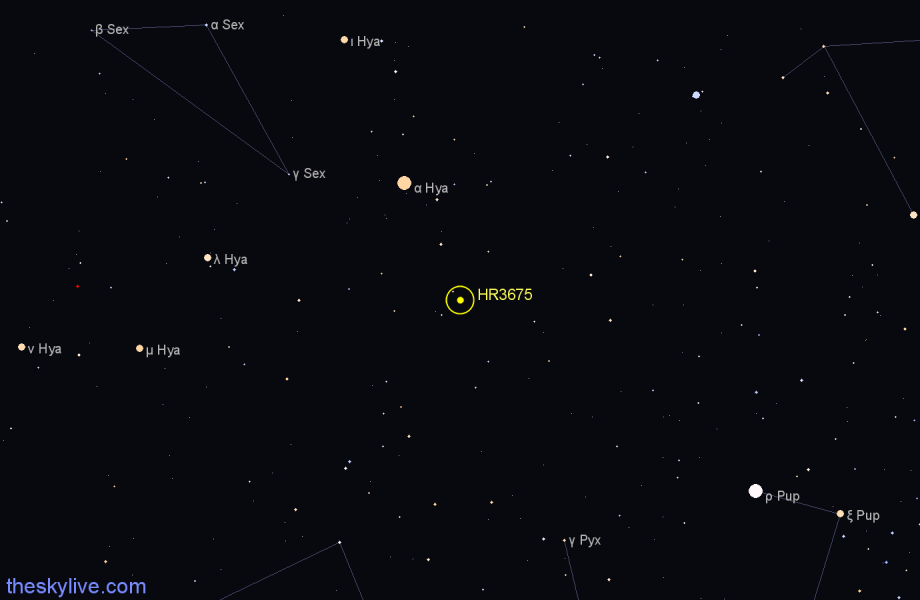 Finder chart HR3675 star