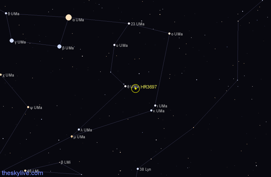 Finder chart HR3697 star
