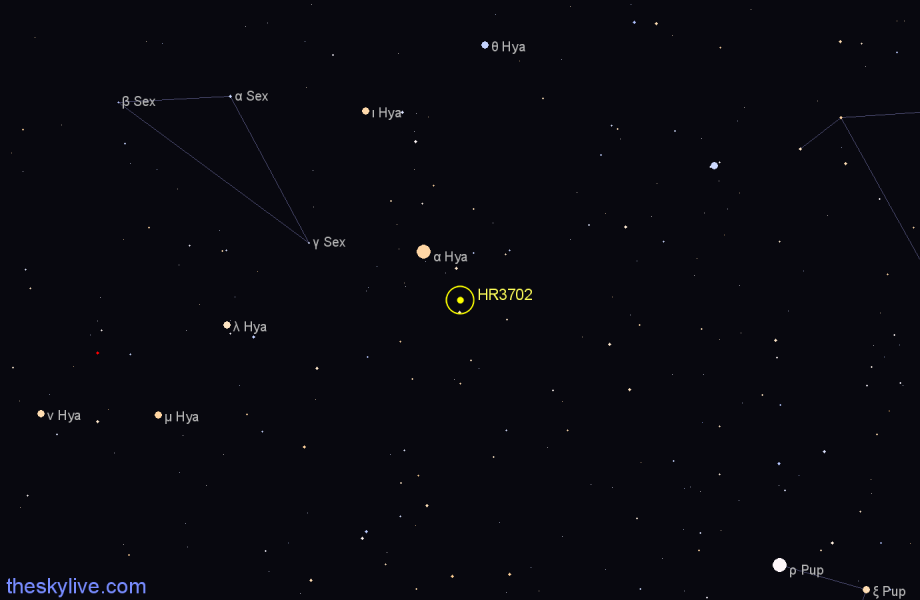 Finder chart HR3702 star