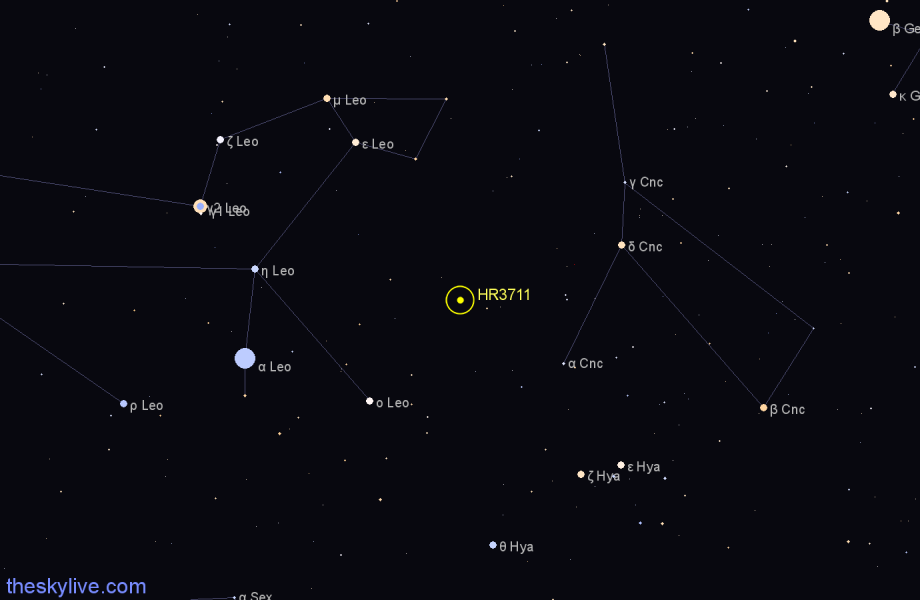 Finder chart HR3711 star