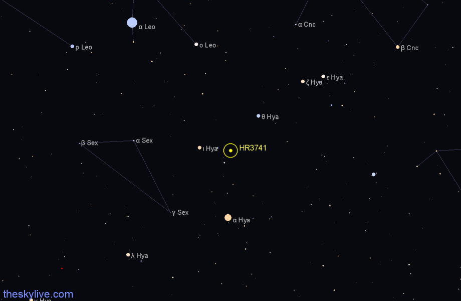 Finder chart HR3741 star