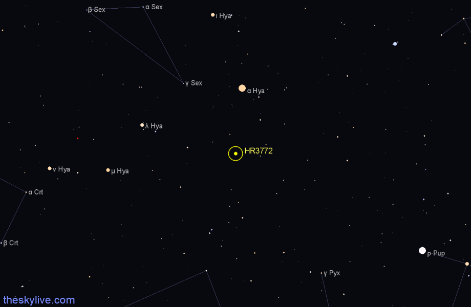 Finder chart HR3772 star
