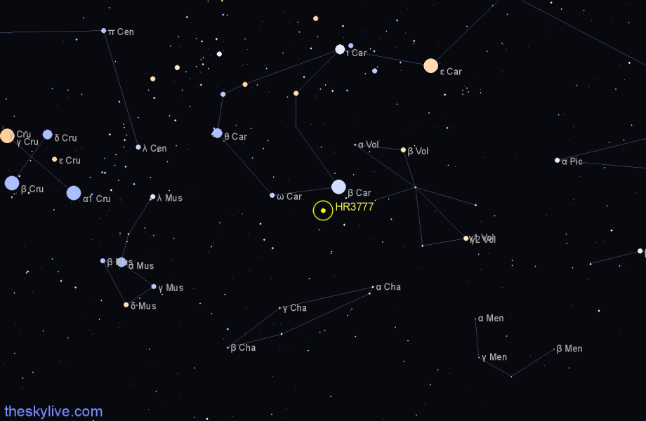 Finder chart HR3777 star