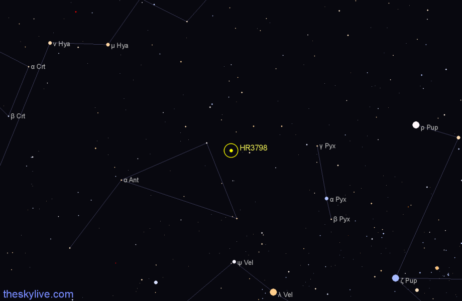 Finder chart HR3798 star
