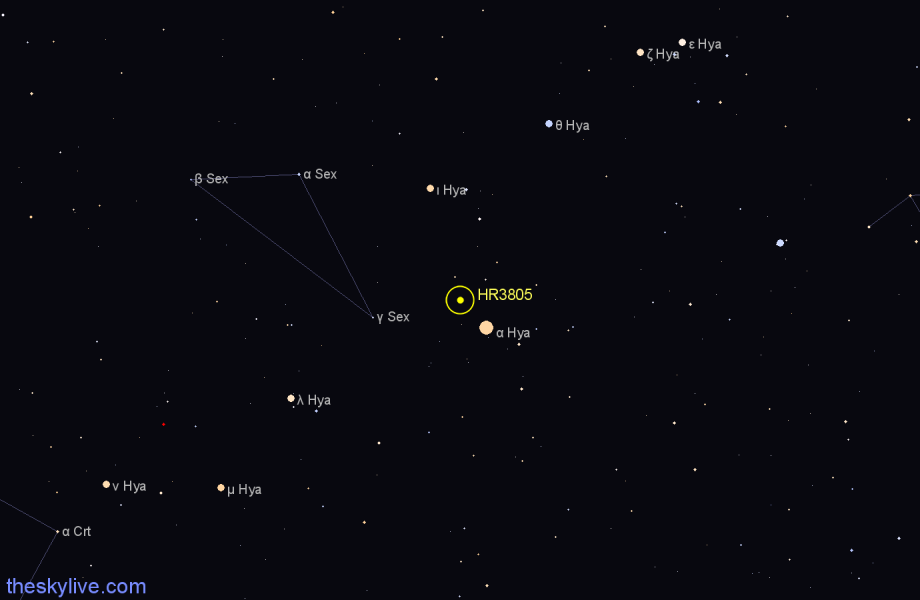 Finder chart HR3805 star