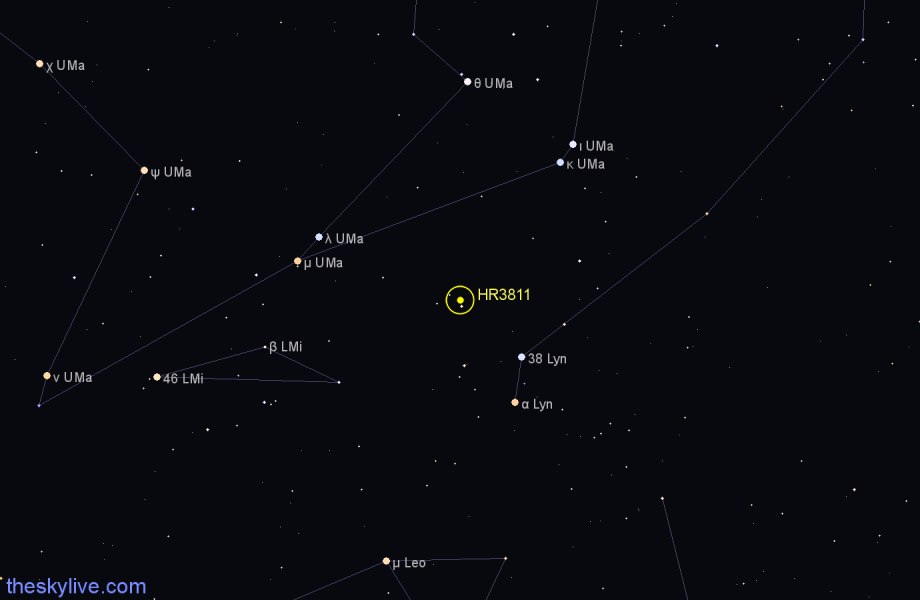 Finder chart HR3811 star
