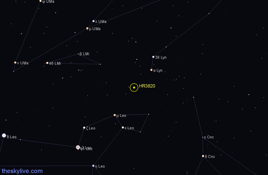 Finder chart HR3820 star