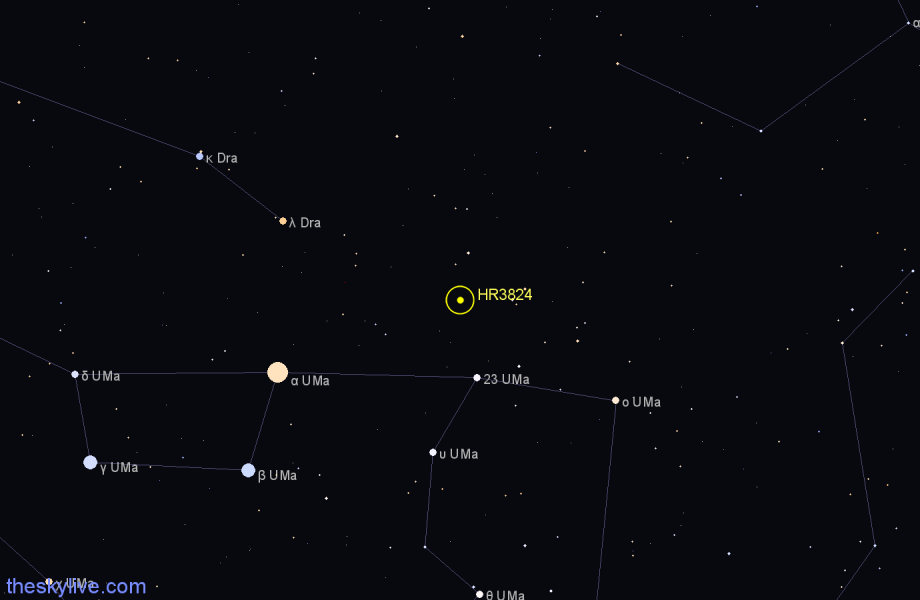 Finder chart HR3824 star