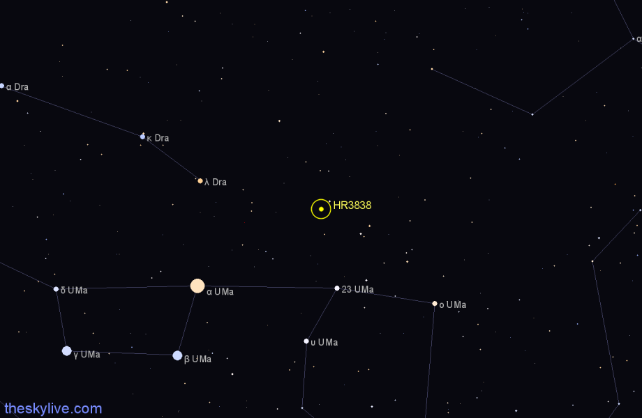 Finder chart HR3838 star
