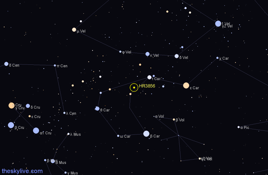 Finder chart HR3856 star