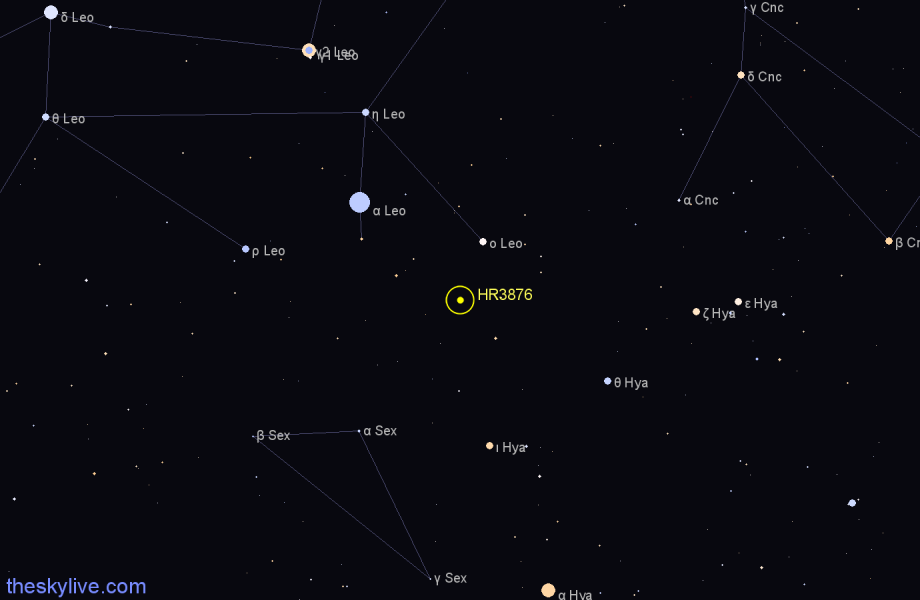 Finder chart HR3876 star