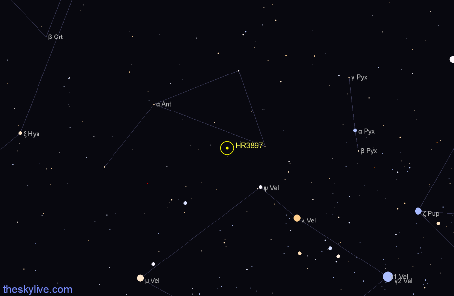 Finder chart HR3897 star