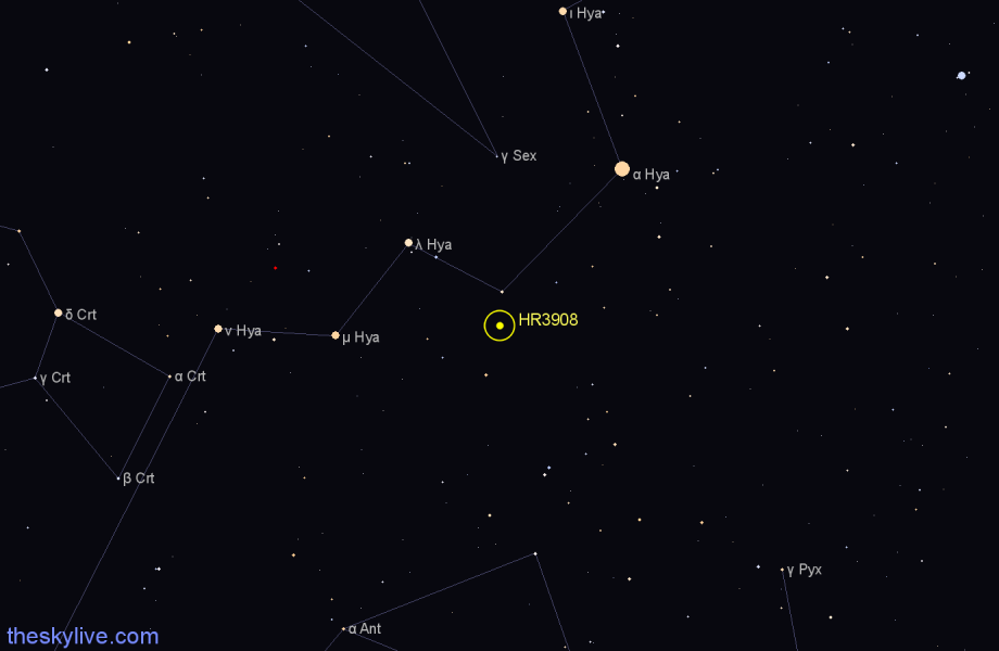 Finder chart HR3908 star