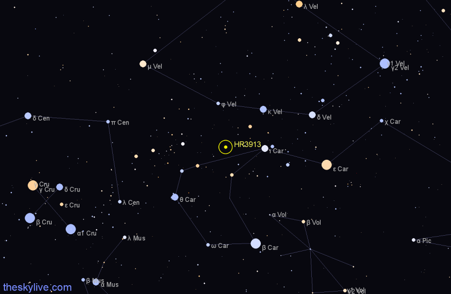 Finder chart HR3913 star