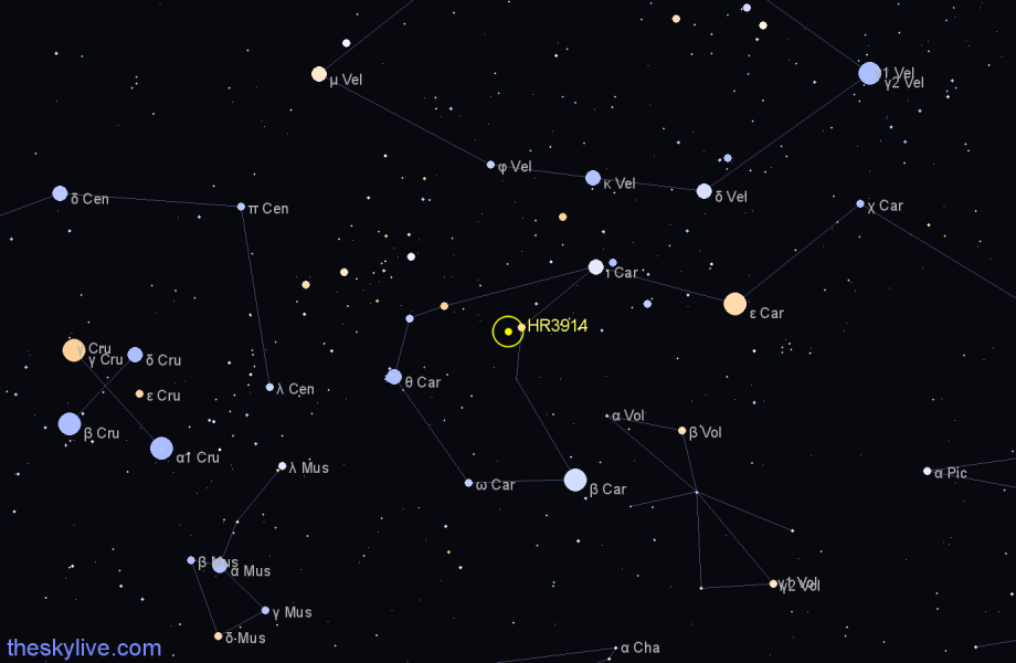 Finder chart HR3914 star