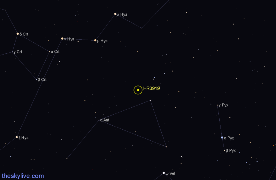 Finder chart HR3919 star