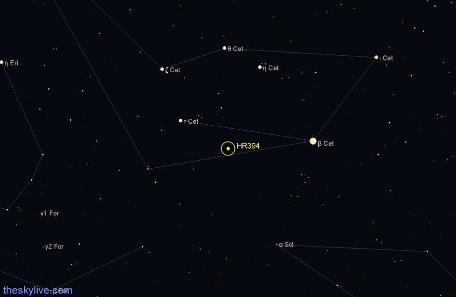 Finder chart HR394 star