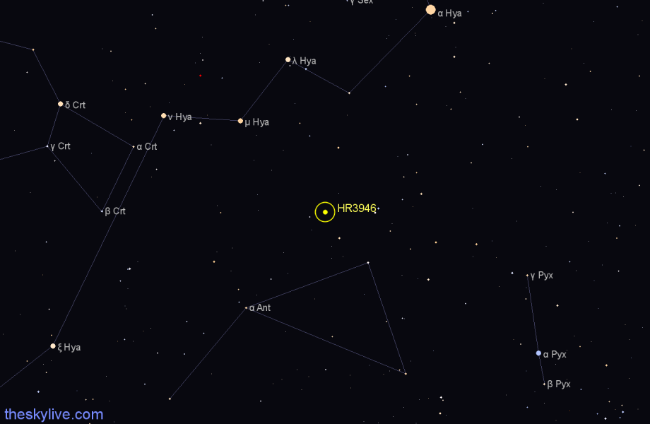 Finder chart HR3946 star