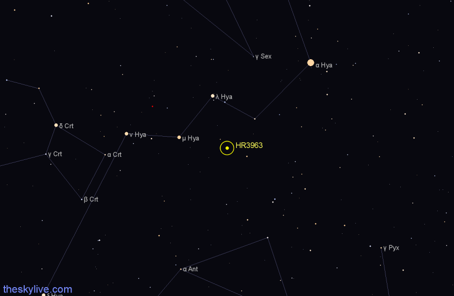 Finder chart HR3963 star