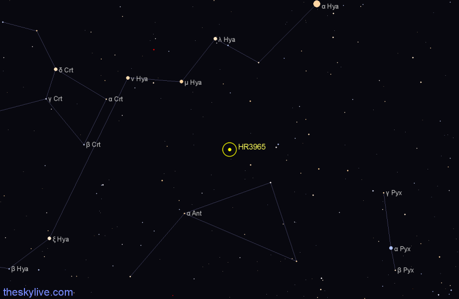 Finder chart HR3965 star