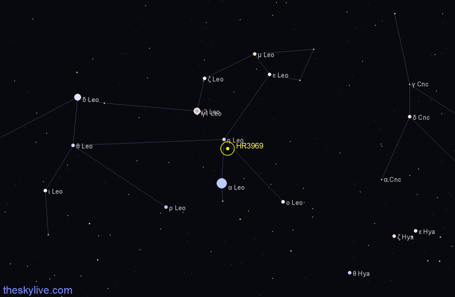 Finder chart HR3969 star