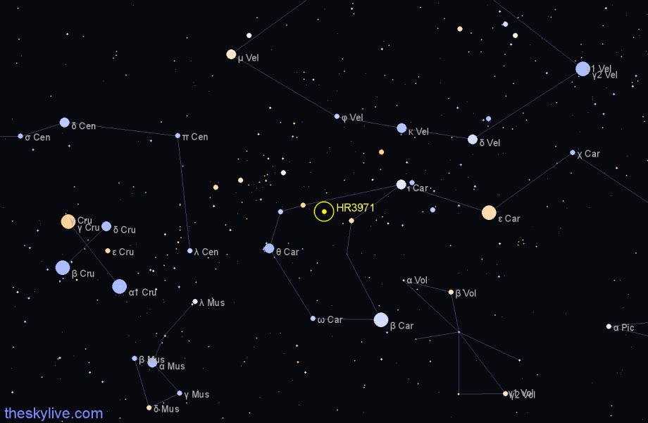 Finder chart HR3971 star