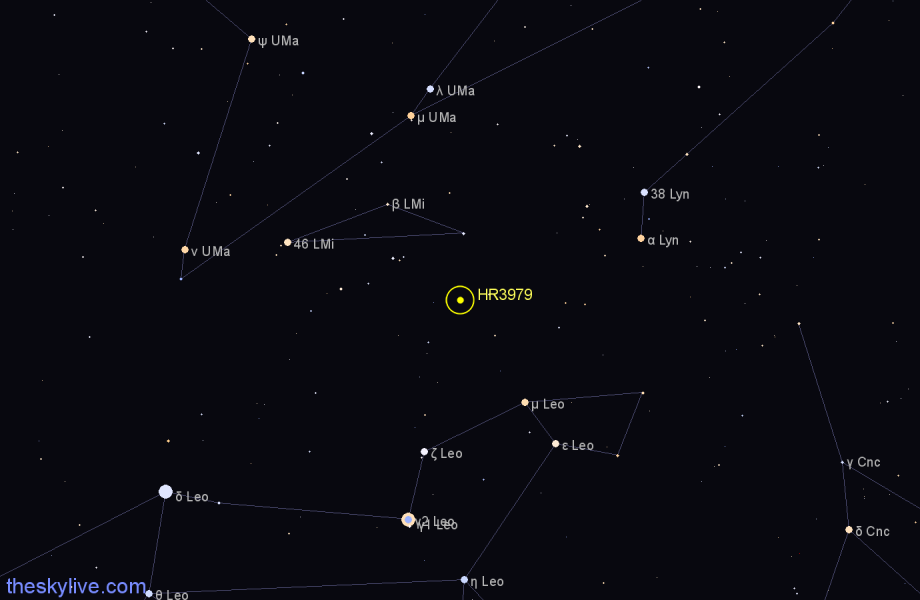 Finder chart HR3979 star