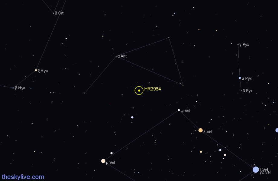 Finder chart HR3984 star