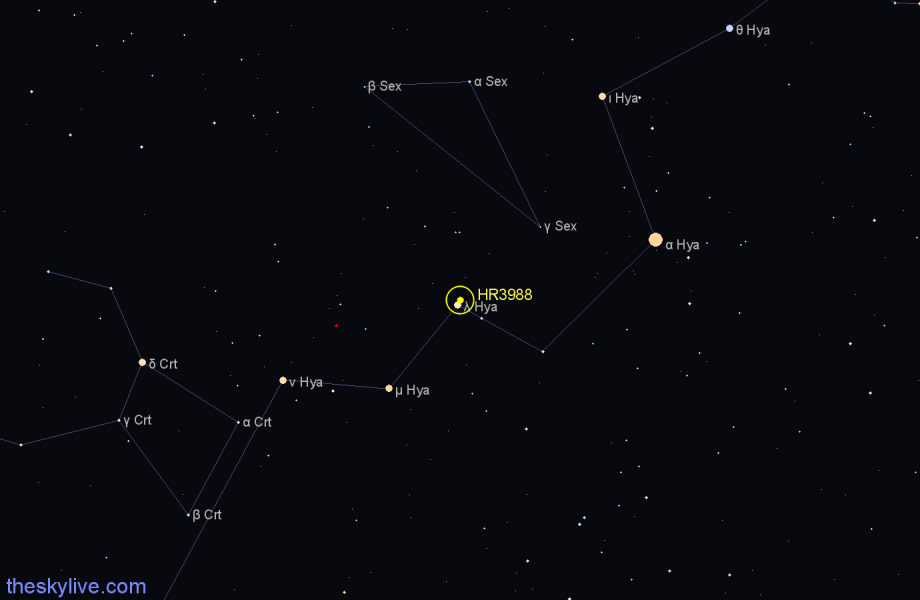 Finder chart HR3988 star