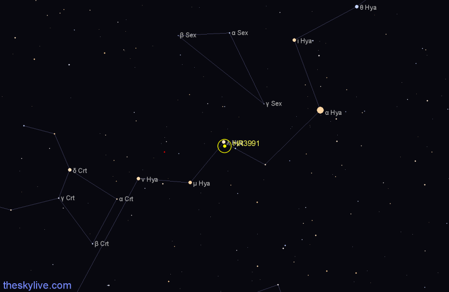 Finder chart HR3991 star